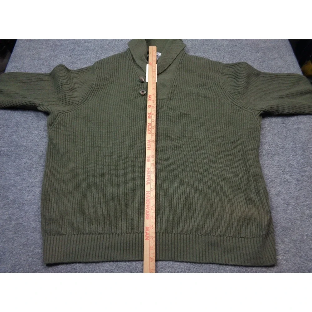 Duluth Brigadier Shawl Collar Sweater Mens 2XL Green Cotton Nylon Wool NWT